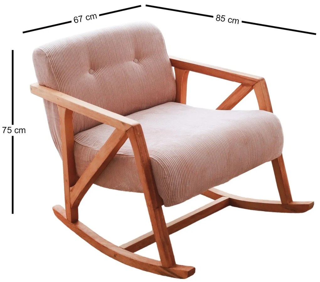 Cadeirão Nini – Rosa – 67x75x85 cm