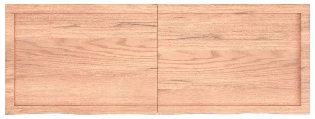 Bancada p/ WC 140x50x(2-4) cm madeira maciça tratada castanho