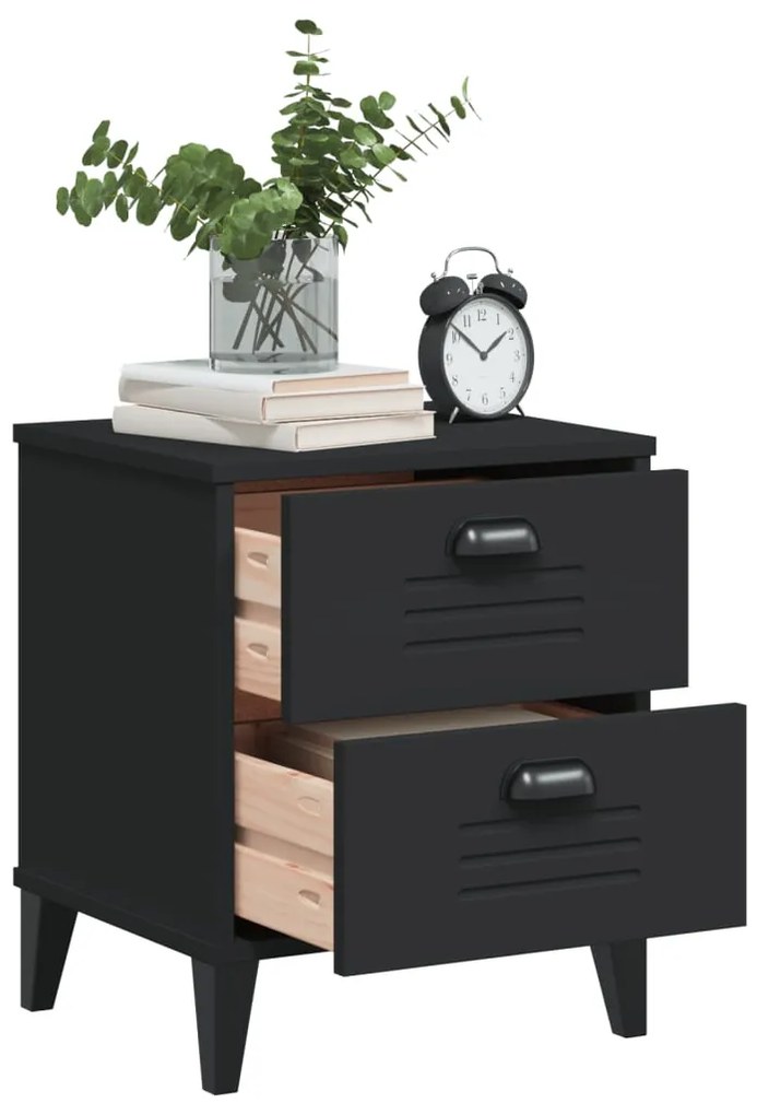 Mesa de cabeceira VIKEN derivados de madeira preto