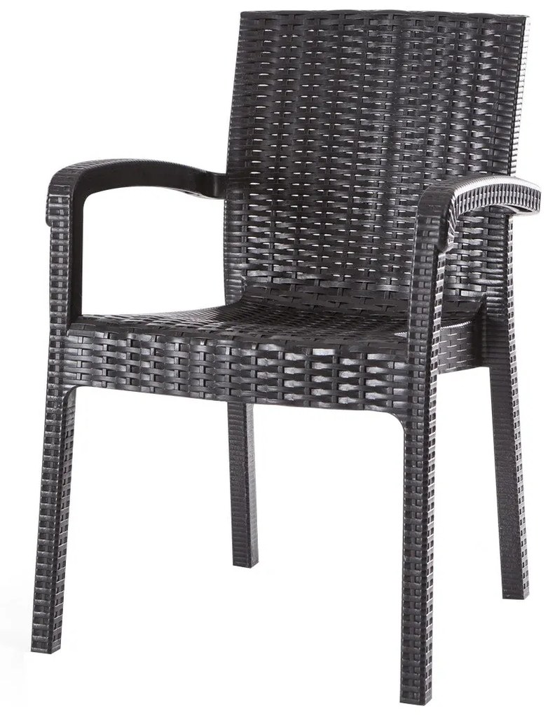 Conjunto de 4 Cadeiras de Jardim MALIBÚ – Empilháveis – Polipropileno