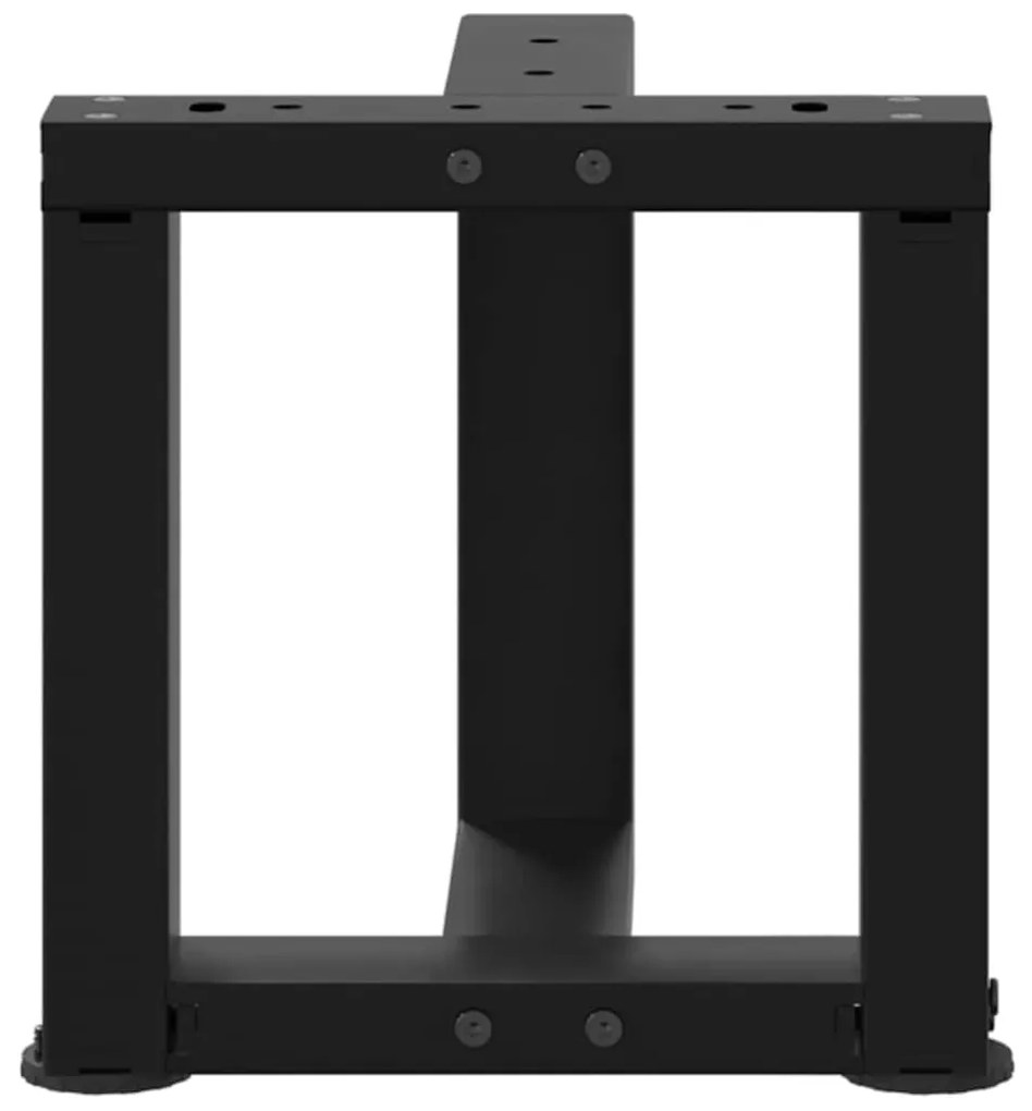 Pés para mesa de centro em forma de T, 2 peças, preto, 30x25x(30-31) c