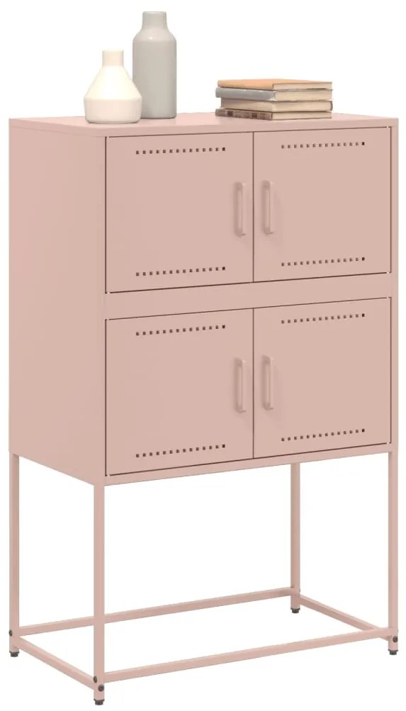 Aparador 68,5x38,5x107 cm aço rosa