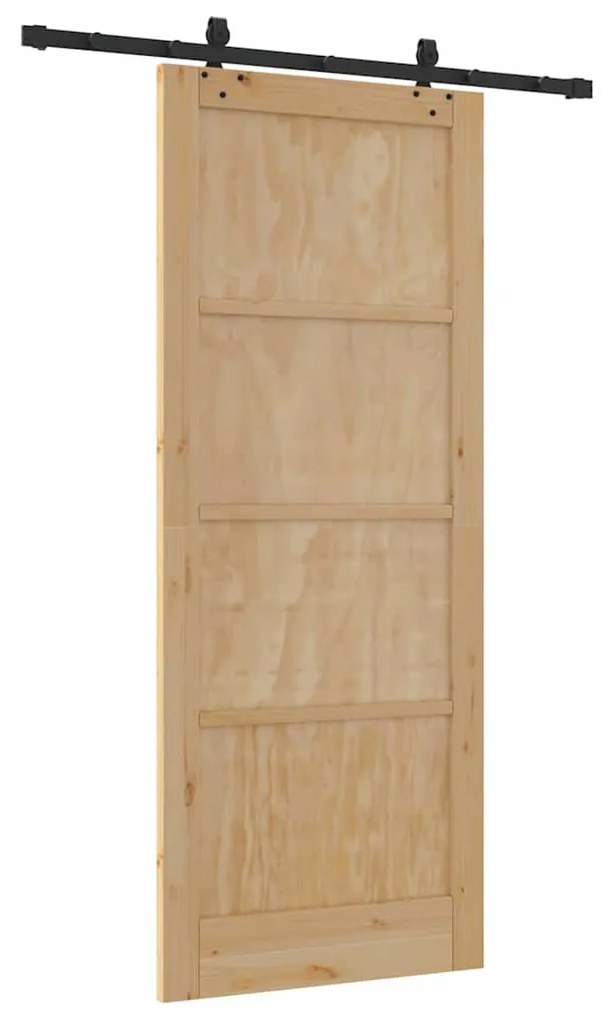 Portal Deslizante com Conjunto de Hardware 'ORKDAL'Madeira Maciça de P
