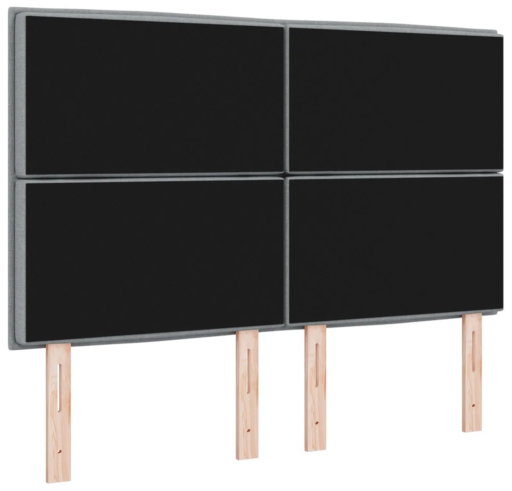 Cabeceira Design Linhas Cinza Claro 140 cm Tecido