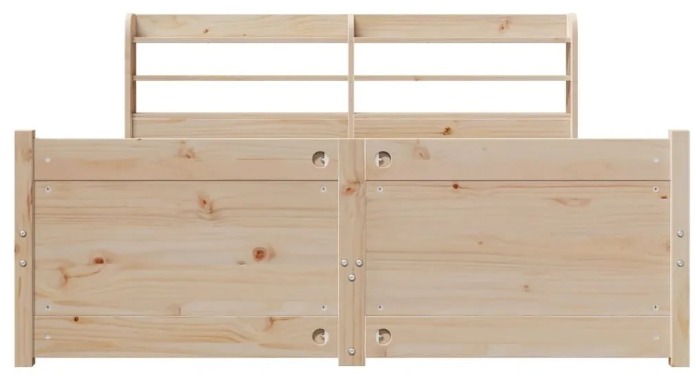 Estrutura de cama com cabeceira 160x200 cm pinho maciço