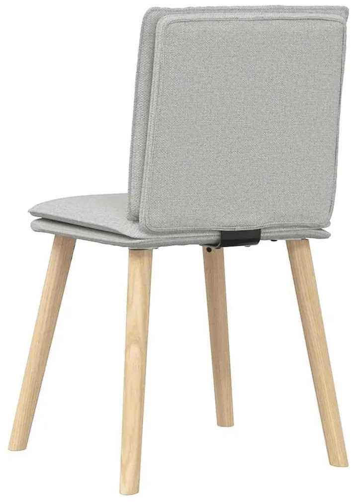 Cadeiras de jantar 2 pcs tecido cinza nuvem