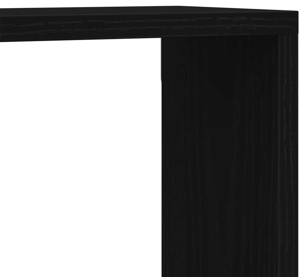 Conjunto de Prateleiras vidaXL de 4 - Carvalho Preto - 60x15x23 cm - F