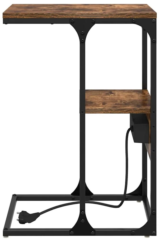 Mesa-de-cabeceira Carvalho fumado 41.5 x 26 x 60.5 cm