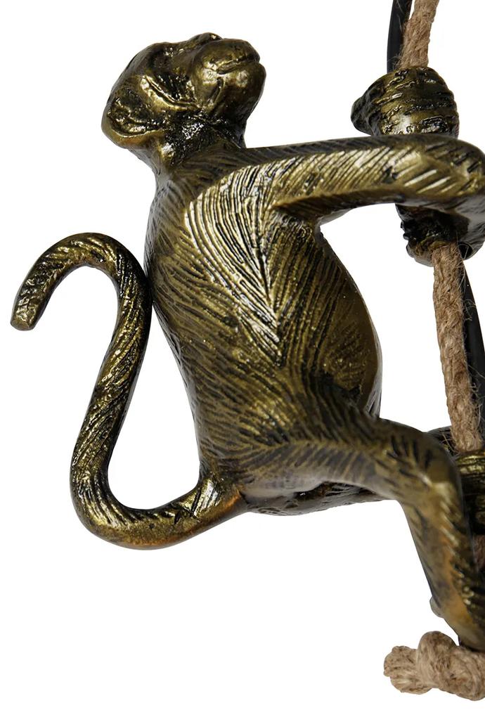 Candeeiro suspenso vintage dourado - Macaco Animal Clássico / Antigo