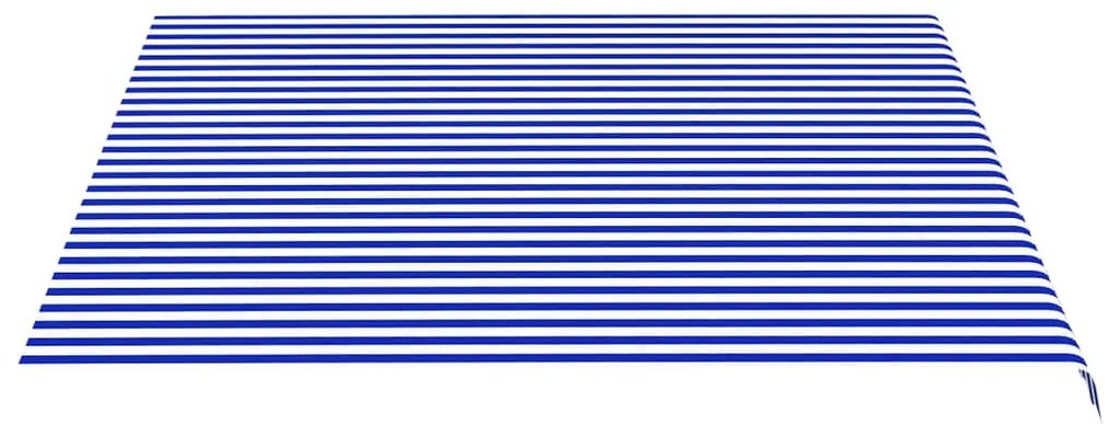 Tecido de substituição para toldo 4x3,5 m azul e branco