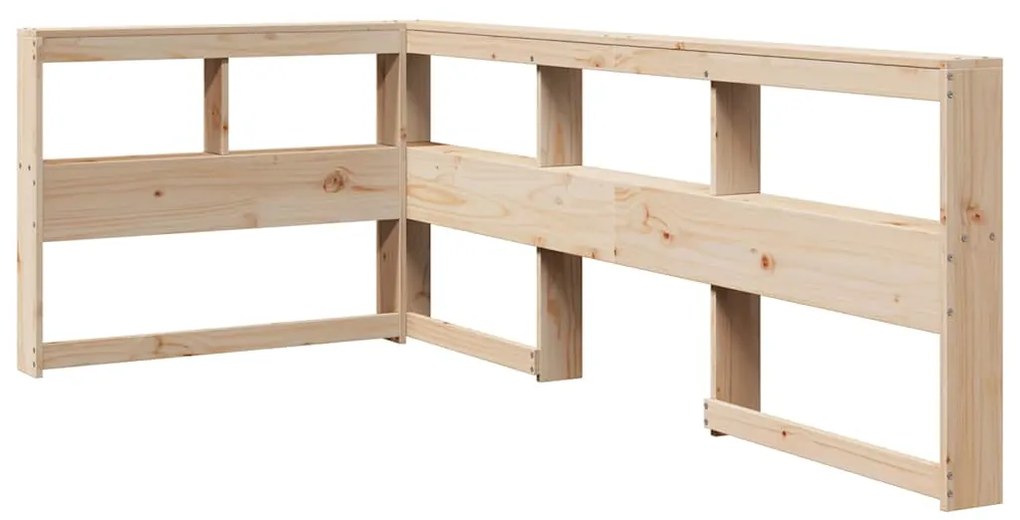 Cama com estante sem colchão 100x200 cm pinho maciço