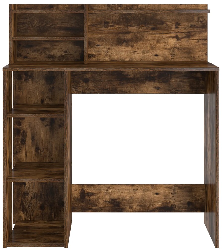 Secretária com Armazenamento Carvalho Fumado 90x48x101.5 cm Madeira De