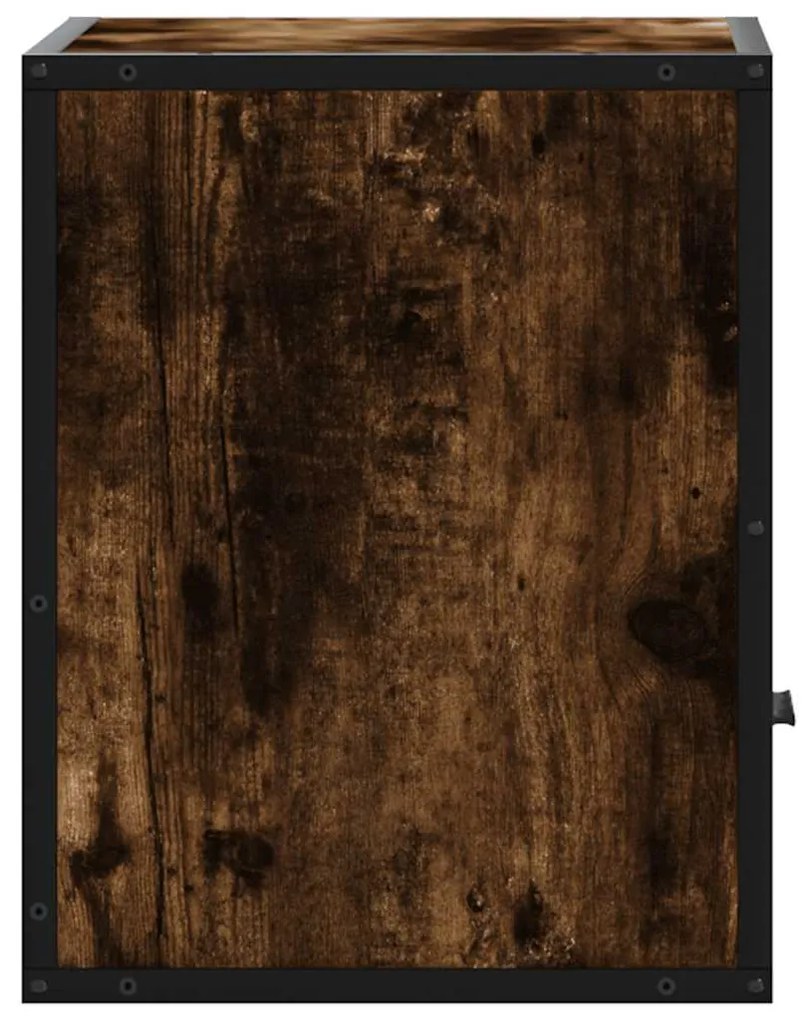 Mesa de cabeceira de parede 40x31x39,5 cm carvalho fumado
