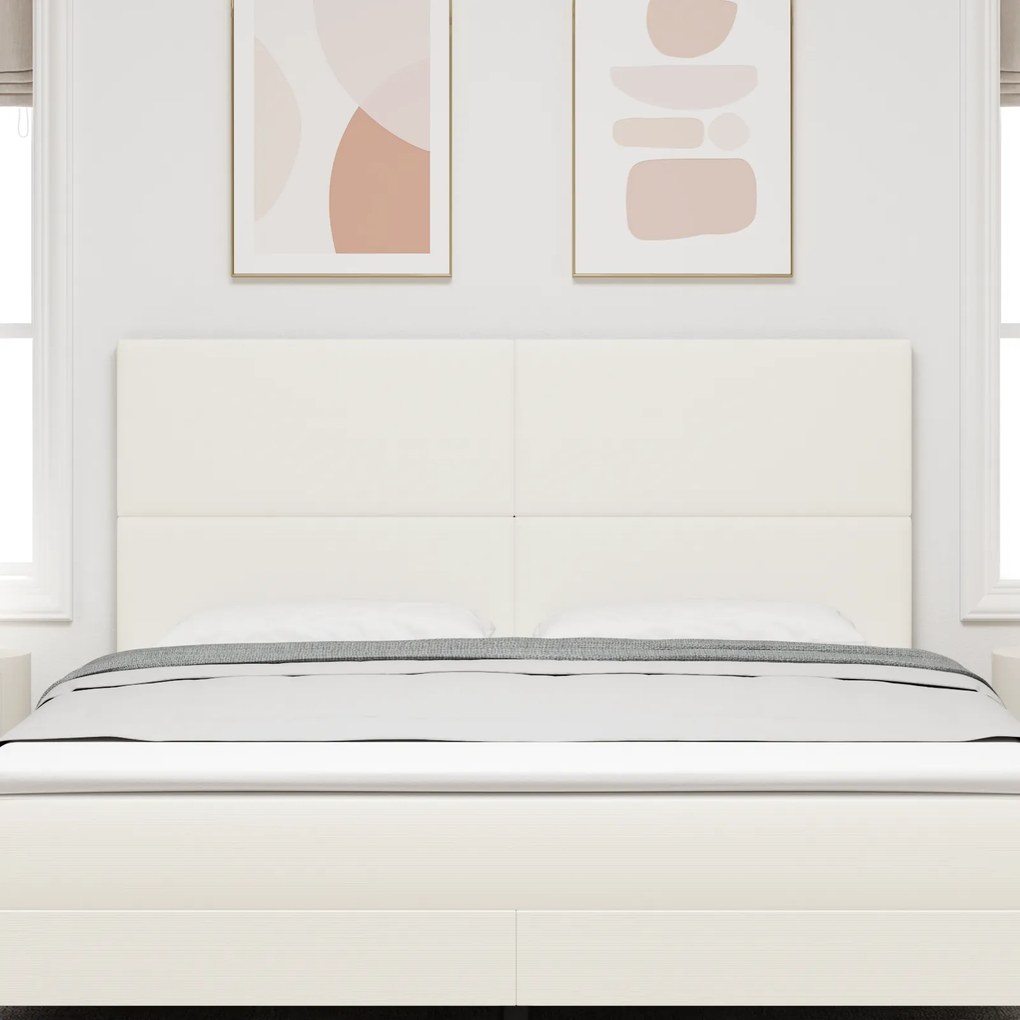 Cabeceira vidaXL Design Liso Creme 180 cm Tecido de Corduroy