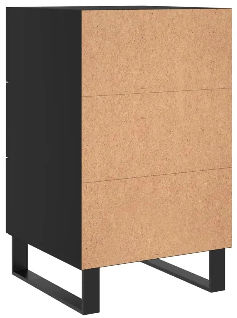 Mesa de cabeceira 40x40x66 cm derivados de madeira preto