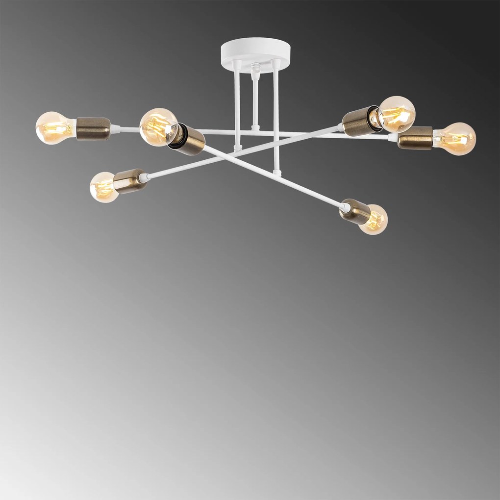 Candeeiro de Teto Fleur – Branco – 66 x 66 cm