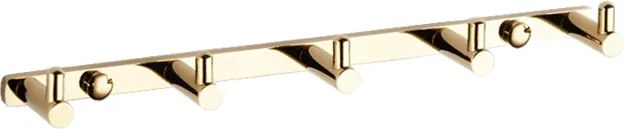 Mexen gancho para toalhas com cinco suportes, dourado - 709165-50