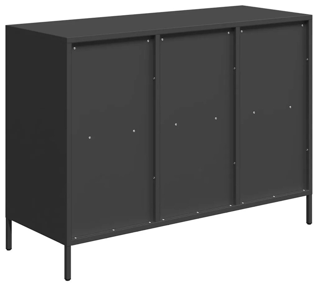 Aparador 101,5x39x73,5 cm aço laminado a frio preto