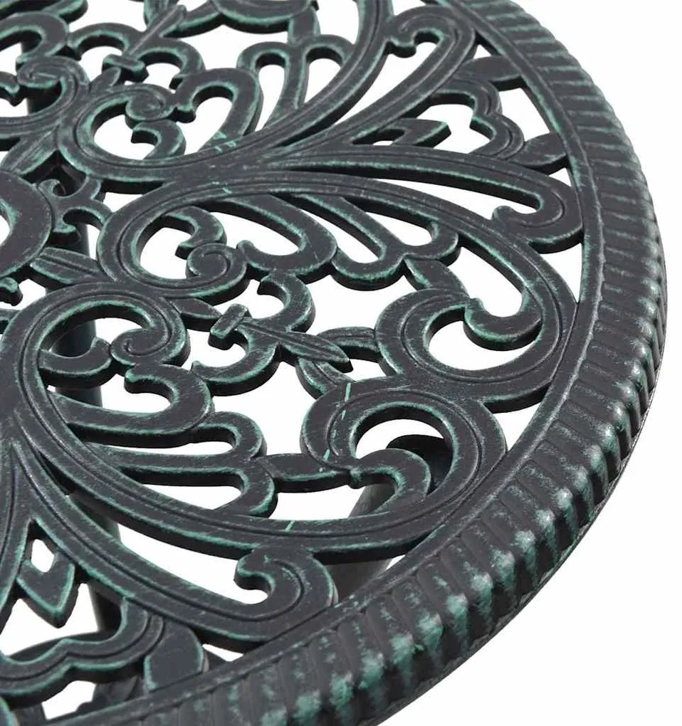 Conjunto de Bistro de Jardim 3 Peças vidaXL Verde em Alumínio Fundido