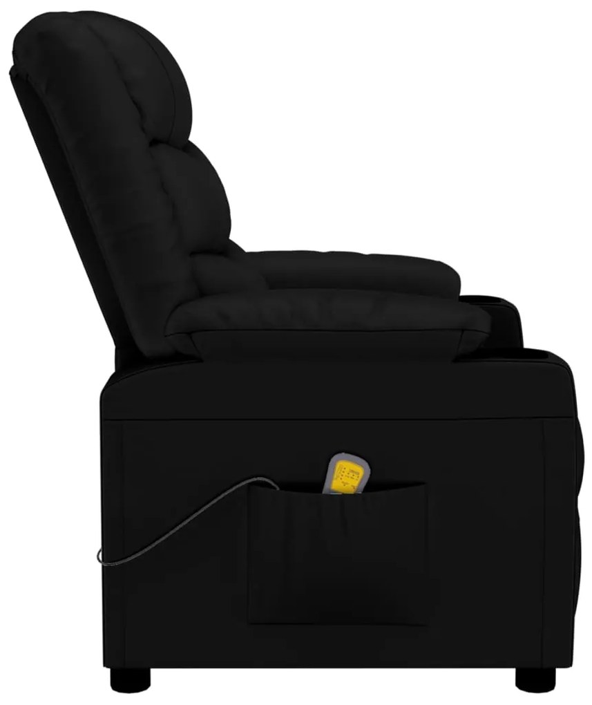 Poltrona de massagens couro artificial preto