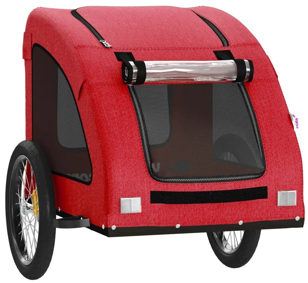 Reboque bicicleta animais tecido oxford/ferro vermelho