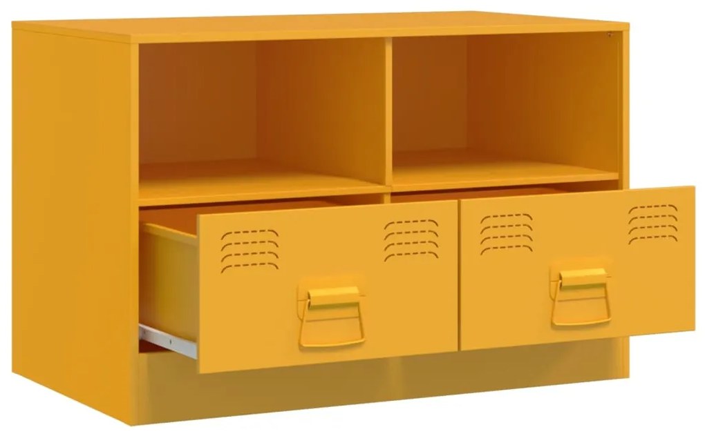 Móveis de TV 2 pcs 67x39x44 cm aço amarelo mostarda