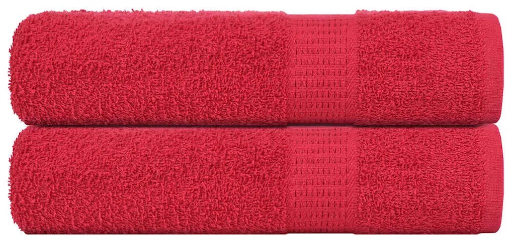 vidaXL Toalhas de banho FROGN 2 pcs 100x150 cm 360 g/m² vermelho