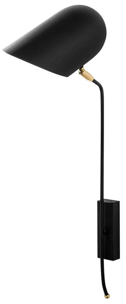 Candeeiro de Parede Kesik – Preto e Dourado – 12 x 35 cm