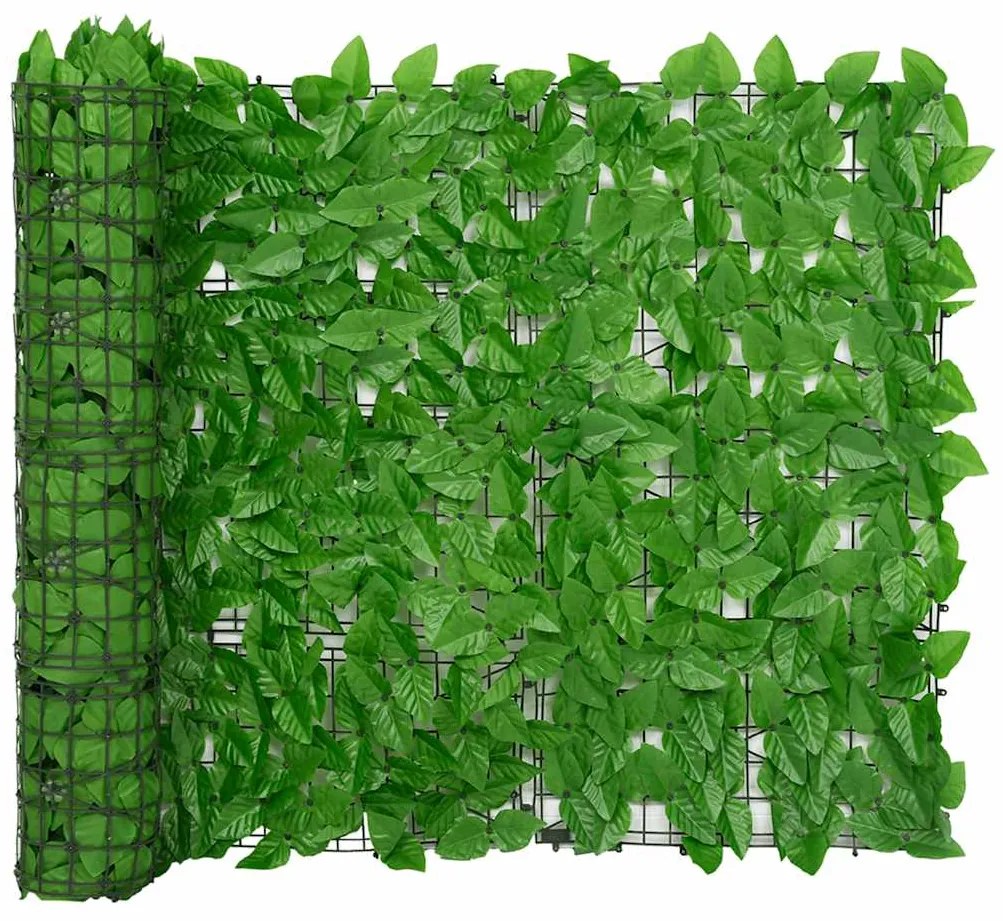 Tela de varanda com folhas verde 300x100 cm