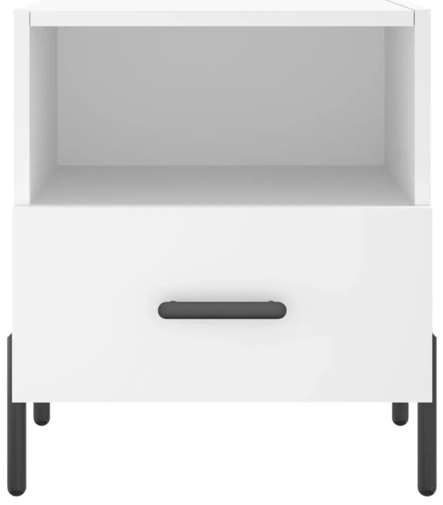 Mesas de cabeceira 2 pcs 40x35x47,5 cm deriv. de madeira branco