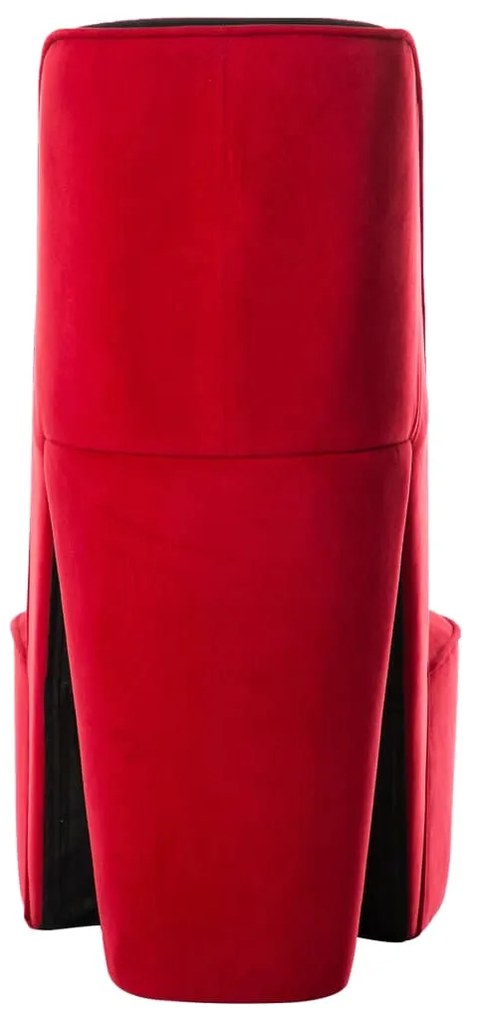 Cadeira estilo sapato de salto alto veludo vermelho