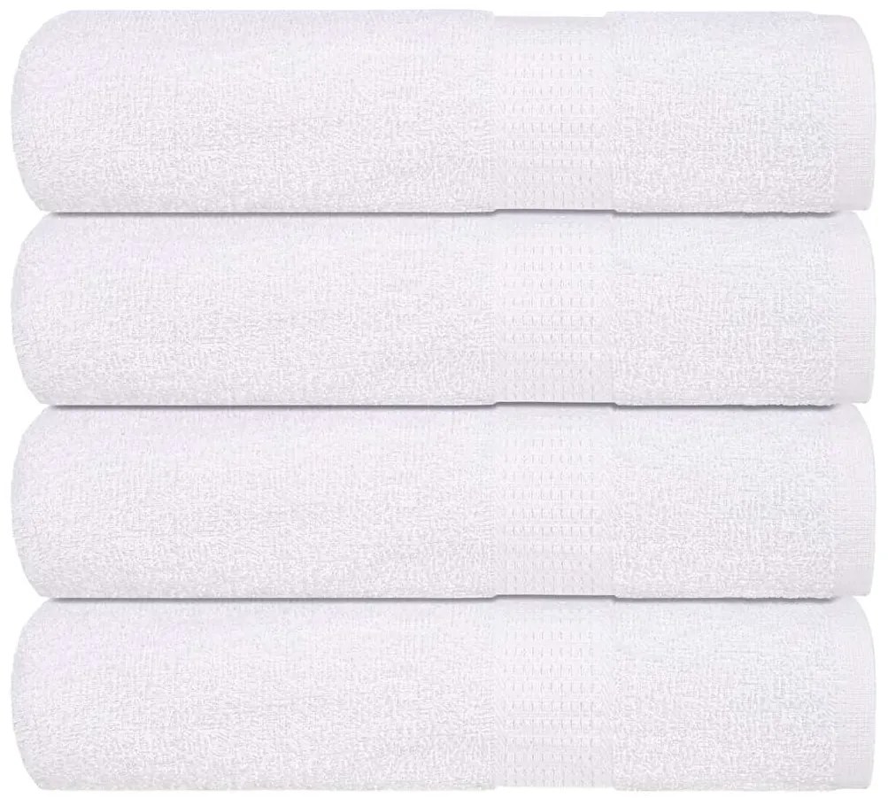 vidaXL Toalhas de banho FROGN 4 pcs 70x140 cm 360 g/m² branco