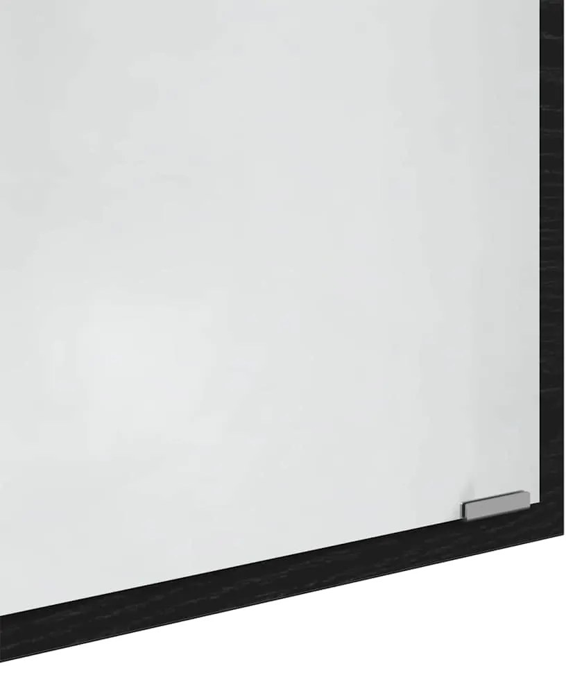 Espelho de Casa de Banho Carvalho Preto 40x8.5x37 cm Madeira Engenhari