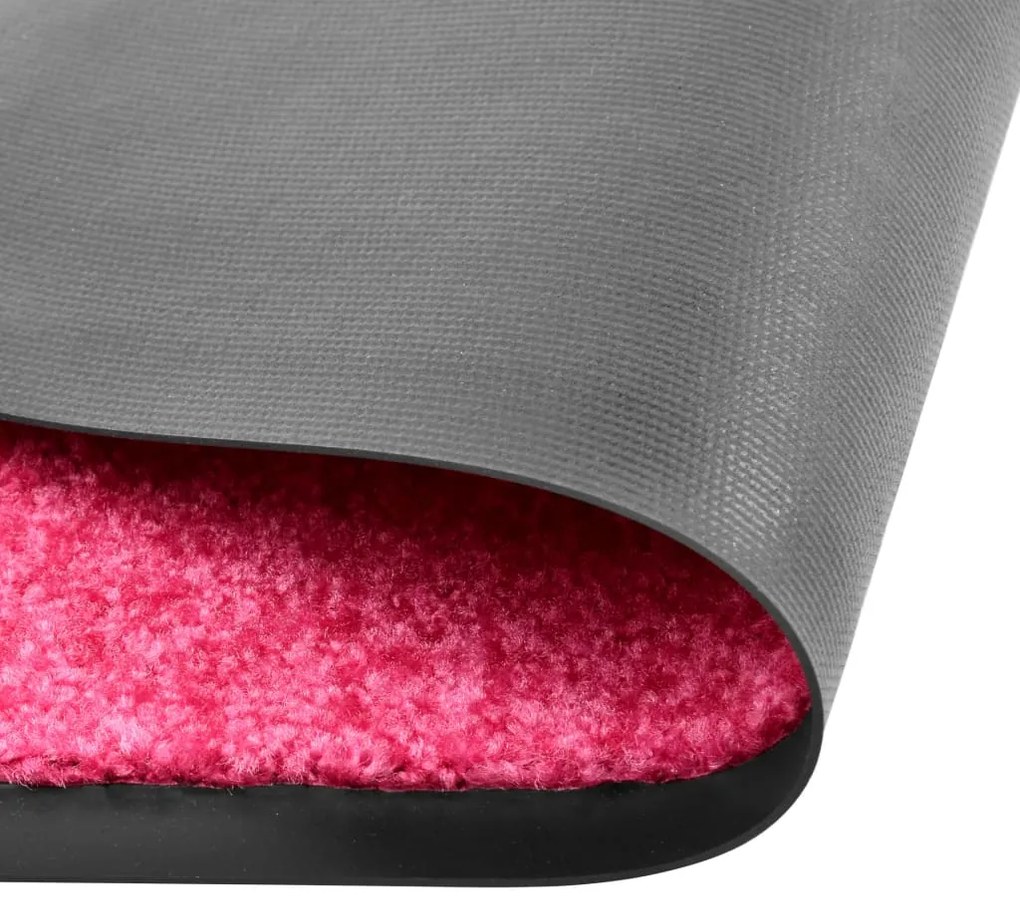 Tapete de porta lavável 60x180 cm rosa
