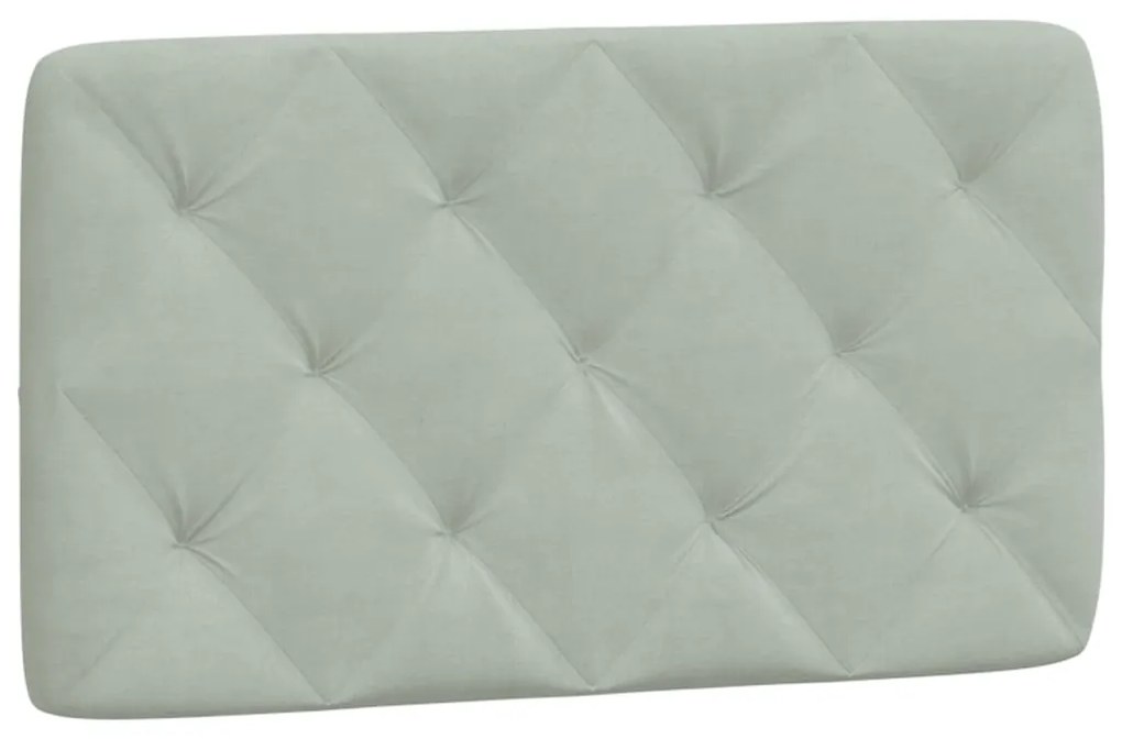 Estrutura de cama sem colchão 90x200 cm veludo cinzento-claro