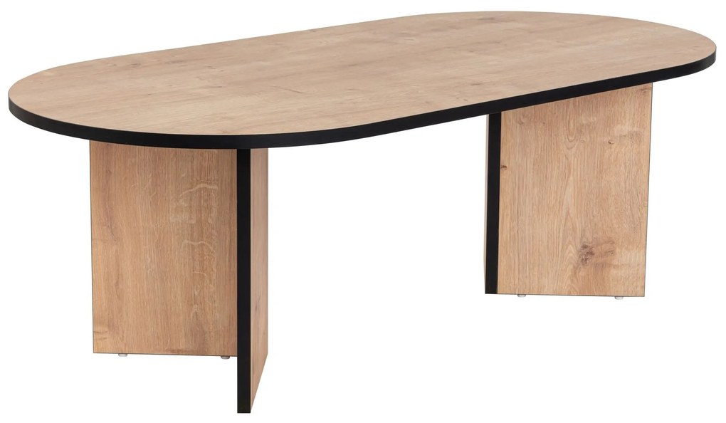 Mesa de Centro "Sable" – Carvalho Saphire e Preto, 105x65x40 cm, Desig