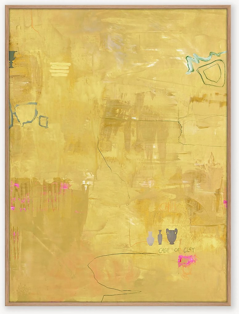 Quadro em tela pintado à mão Yellow Petite