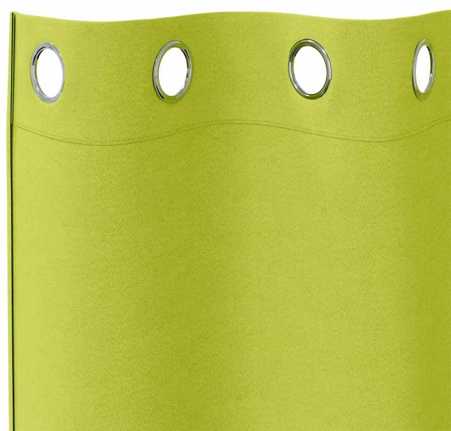 Cortinas com cortinas 2 pcs Verde maçã 225 x 140 cm Poliéster