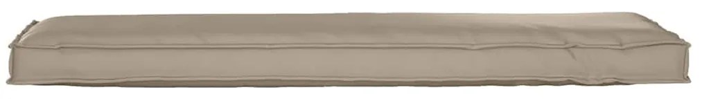 Capa de Palete para Banco Taupe 140 x 40 x 8 cm em Tecido Oxford