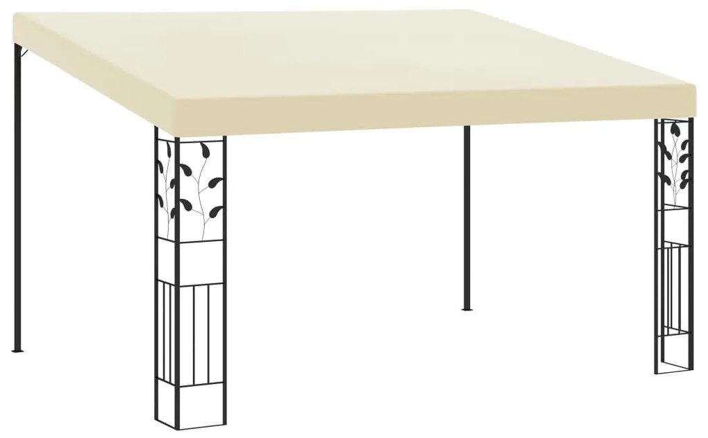 vidaXL Gazebo de parede 4x3x2,5 m creme