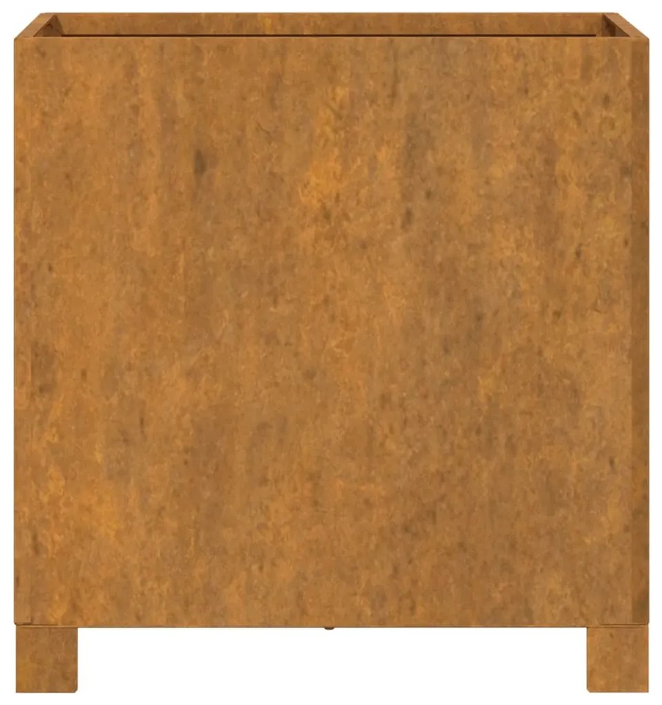 Vasos/floreira c/ pernas 2pcs 42x40x43cm aço corten enferrujado