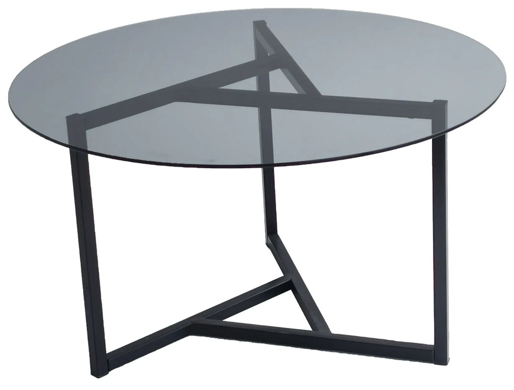 Mesa de Centro Trio Sehpa – Preto Fumê – 75x42x75 cm