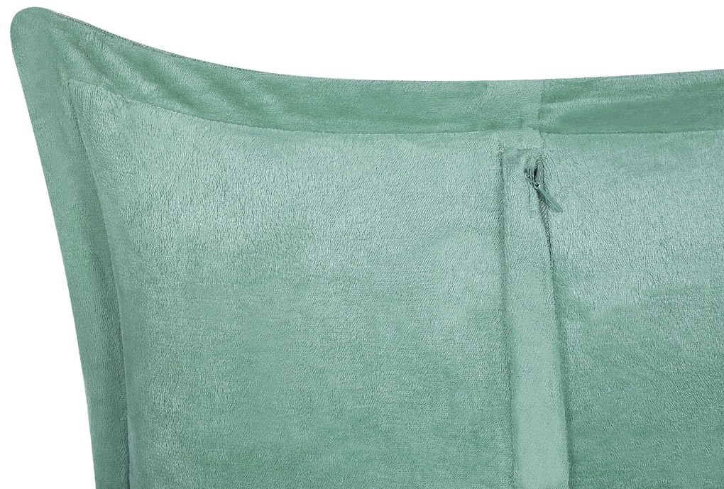 Conjunto de 2 almofadas em bombazine verde claro 47 x 27 cm ZINNIA Beliani