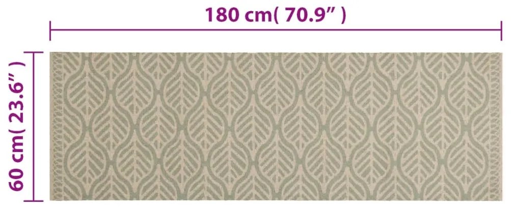 Tapete de cozinha lavável 60x180 cm veludo padrão folhas