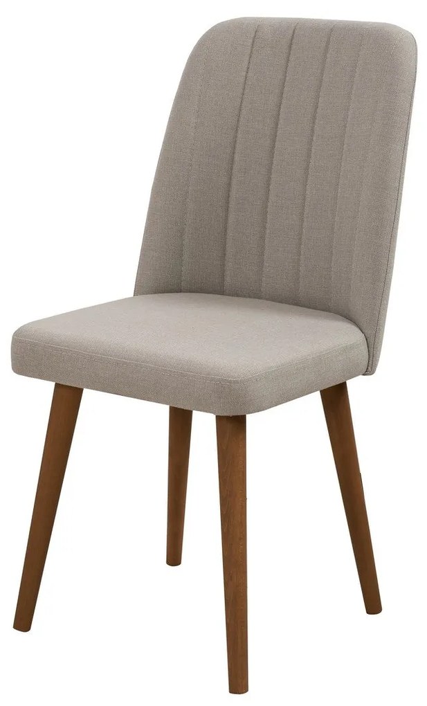 Conjunto de Mesa de Jantar Extensível e Cadeiras Vina – Nogueira e Cre