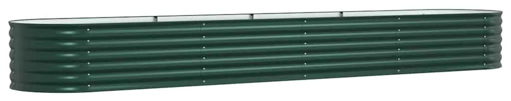 Cama Elevada de Jardim Verde vidaXL 400x80x44 cm em Aço Galvanizado