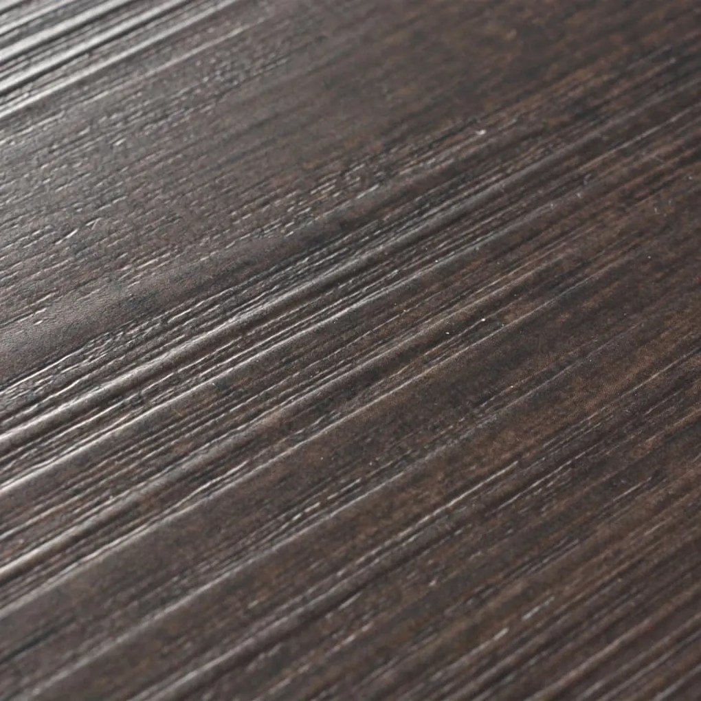 Tábuas de soalho PVC auto-adesivo 5,02m² 2 mm castanho escuro