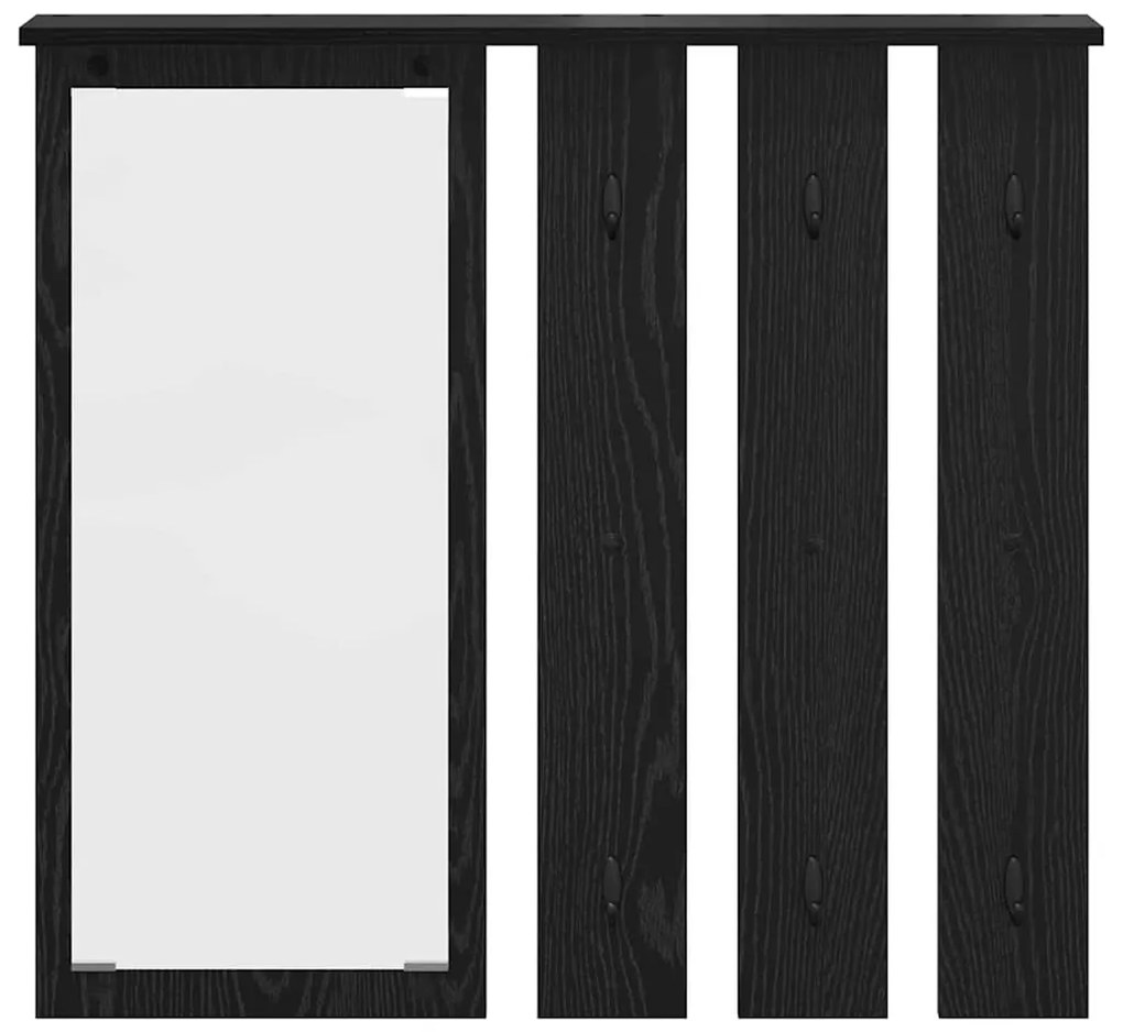 Cabideiro de Parede Carvalho preto 84 x 10 x 80 cm