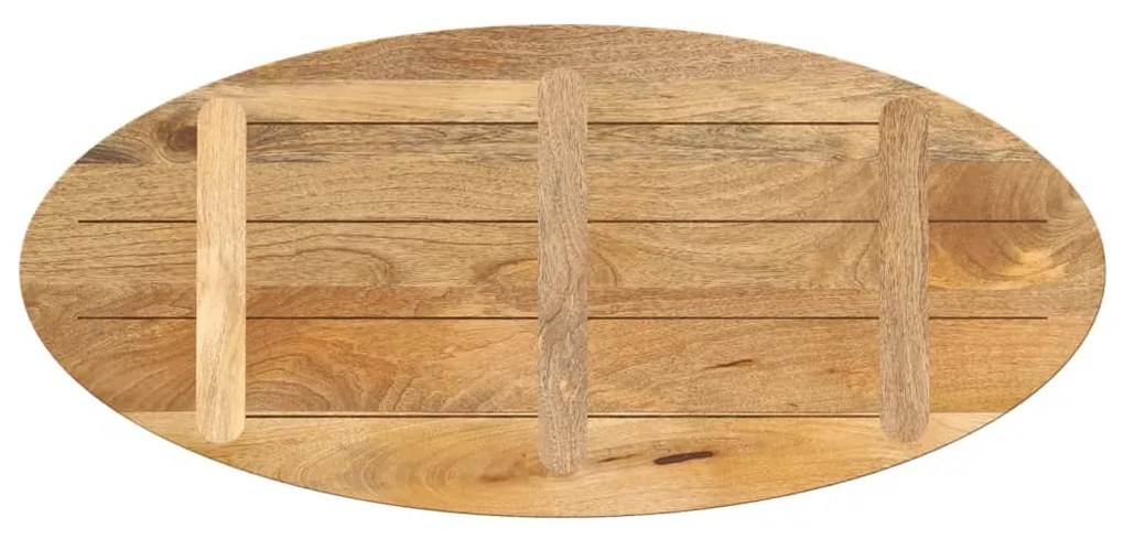 Tampo de mesa oval 110x40x2,5 cm madeira de mangueira maciça