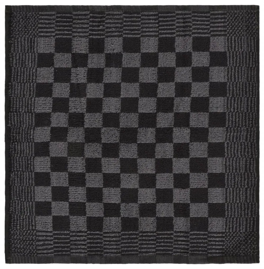 Conj. panos de cozinha c/ luvas e pegas 15 pcs algodão preto